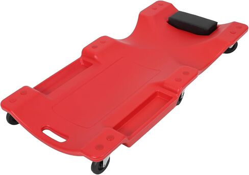 Garvee 40 بوصة من البلاستيك المتدحرج للسيارات/المتجر الزاحف، 350 رطلًا من مادة HDPE المريحة المصبوبة بالنفخ، زاحف ميكانيكي منخفض المستوى مع مسند رأس مبطن، وصواني أدوات مزدوجة و6 عجلات in Kuwait