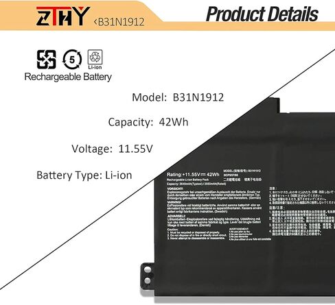 ZTHY C31N1602 استبدال بطارية الكمبيوتر المحمول Asus ZenBook U3000U UX330 UX330U UX330UA UX330UAK UX330UA-1A UX330UA-1B UX330UA-1C UX330UA-FB018R FB161T Series C31N16O2 0B200-02090000 11.5 5 فولت 57 وات في الساعة in Kuwait