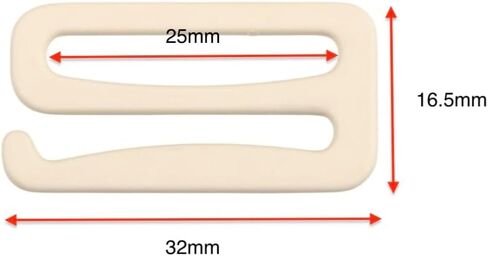 MAHAVIMOKSA 20pcs 1 Inch Metal Replacement Bra Strap Slide Hook Swimsuit Bra Hooks (Light Gold) in Kuwait