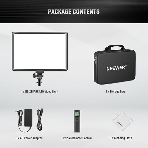 NEEWER PL60C RGB LED Panel Video Light APP/2.4G/DMX Control, 60W 23000Lux/0.5m 2500K-10000K RGBCW Pro Photography Studio Lighting /18 Scenes/V Battery Powered for Outdoor Filming Recording Streaming in Saudi Arabia
