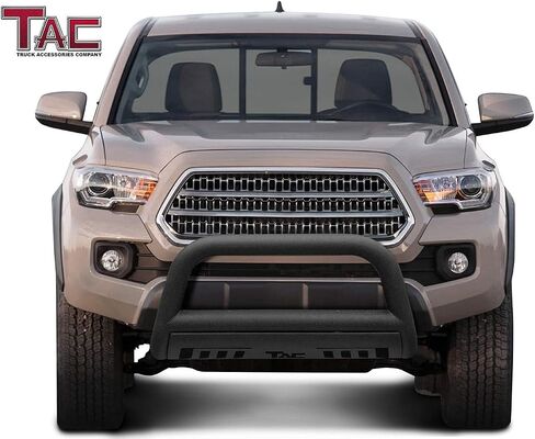 TAC Bull Bar Fits 2016-2023 Toyota Tacoma Truck Pickup 3" Texture Black Front Bumper Grille Guard Brush Guard Off Road Accessories in Saudi Arabia