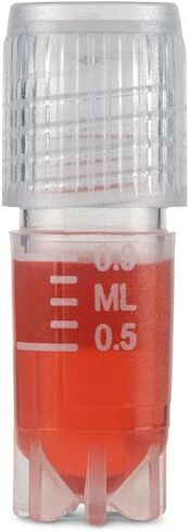 قوارير مبردة من Diamond Essentials، 2.0 مل، معقمة، خيوط خارجية، غطاء لولبي مرفق، Globe Scientific 3030-2S، علبة مكونة من 500 in Saudi Arabia