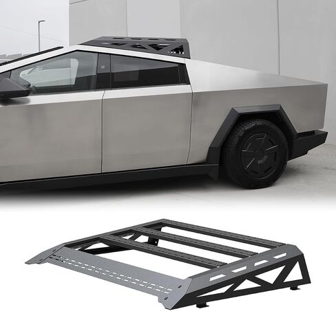 قضيب لف رف سرير الشاحنة، من أجل Tesla Cybertruck 2024 2025، قضيب لف رف Chase الرياضي لـ Tesla Cybertruck 2024 2025، تصميم شخصي، مع شريط إضاءة وفتحة تثبيت خفيفة، يأتي مع ثلاثة أشرطة متقاطعة in Saudi Arabia
