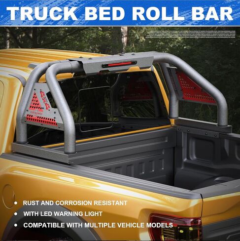 Universal Truck Bed Roll Bar for Mid-Size Truck, Adjustable Cargo Chase Rack Roll Bar for Toyota Tacoma Tundra, for Ford Ranger F-150, for Chevy Colorado & GMC Canyon, for Nissan Frontier Titan in Saudi Arabia