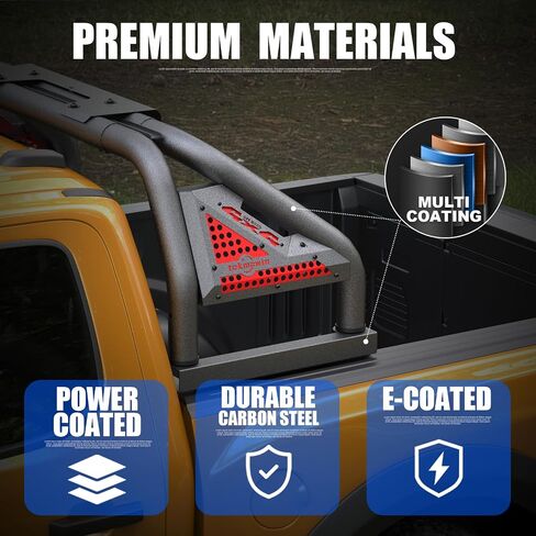 Universal Truck Bed Roll Bar for Mid-Size Truck, Adjustable Cargo Chase Rack Roll Bar for Toyota Tacoma Tundra, for Ford Ranger F-150, for Chevy Colorado & GMC Canyon, for Nissan Frontier Titan in Saudi Arabia