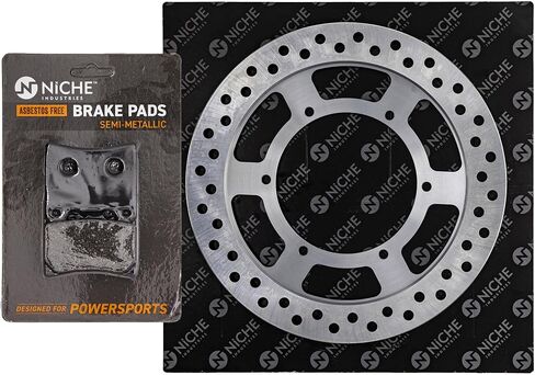 NICHE Front Right Brake Rotor Pad Kit Semi Metallic For Yamaha Venture 1FK-W0046-01-00 3XF-W0045-50-00 26H-25831-01-00 in Saudi Arabia