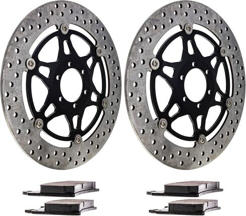 NICHE Front Brake Rotor Pad Semi Metallic Kit for Yamaha FZ750 FZR1000 4KG-25805-00-00 4NK-W0046-00-00 4KG-2581T-20-00 in Saudi Arabia