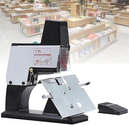 Heavy Duty Electric Saddle Stapler - 9-Speed Automatic Binding Machine with Foot Switch, Adjustable Stitching Depth up to 100mm, Perfect for Office & Home Use in Saudi Arabia