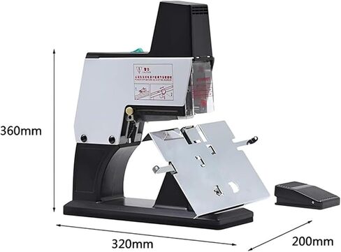 Heavy Duty Electric Saddle Stapler - 9-Speed Automatic Binding Machine with Foot Switch, Adjustable Stitching Depth up to 100mm, Perfect for Office & Home Use in Saudi Arabia