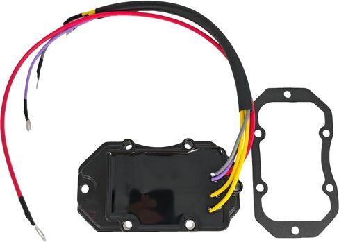 193-5204 Rectifier Voltage Regulator w/Gasket Compatible with Johnson Evinrude 80-235 HP 4 & 6 Cylinder Outboard Motor 1984-1992 35 Amp 395204 584423 18-5825 395391 582904 583076 583268 878335 in Kuwait