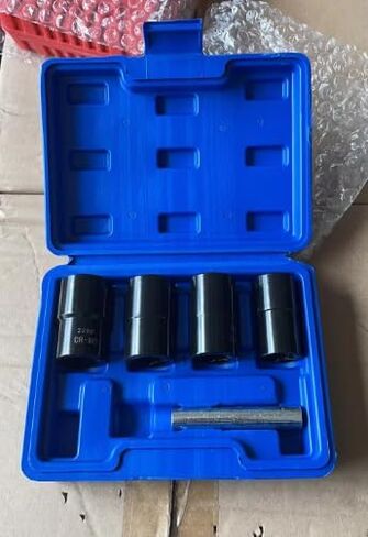 Spline Lug Nut Key Wheel Lock Socket Lug Nut Remover Wheel Lock Removal Kits 22mm 21mm 19mm 17mm Off Bolts Nuts Screws Toolbox Package Professional Grade Hardness Anti Slip Design in Saudi Arabia