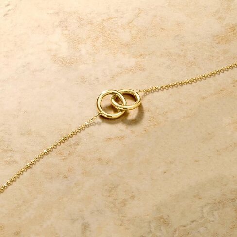 Ross-Simons Italian 14kt Yellow Gold Interlocking Circle Necklace. 16 inches, Gold, not known in Saudi Arabia