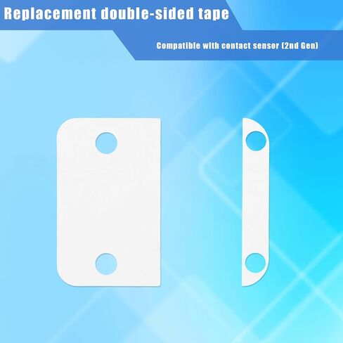 12pcs Replacement Adhesive Tape for Alarm Contact Sensor(2nd Gen), Pre-Cut Double Sided Contact Sensor Adhesive Pads Easy to Install for Door/Window Alarm Systems in Saudi Arabia