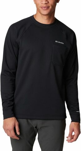 Columbia mens Black Mesa Waffle Knit Crew Hiking Shirt in Saudi Arabia