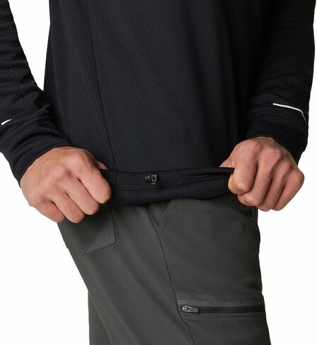 Columbia mens Black Mesa Waffle Knit Crew Hiking Shirt in Saudi Arabia