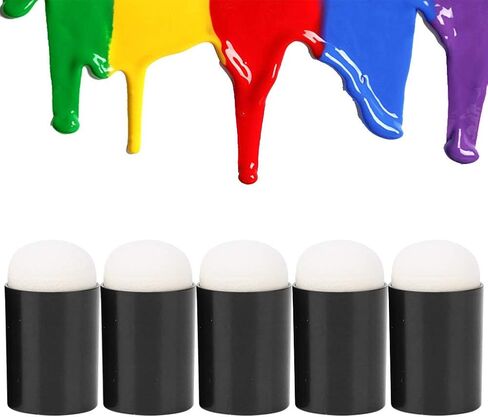 Sponge Finger Daubers Painting Tool 5 Pcs Special Sponge Material Artistic Creation Plastic Pigment Scrawl Kit for Children Kids Art Craft in Saudi Arabia