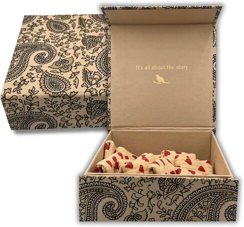 Folding Gift Boxes Small (7X7X2.5) - Paisley Love in Saudi Arabia