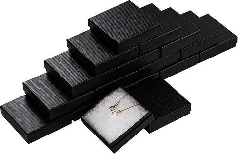 Magicool Hanger Magicool 20 Pack 3.5x3.5x1 Inch Cardboard Jewelry box Necklaces,Bracelets,Earrings,Small Gift Packaging,Jewelry Gift Boxes Lids Filled Cotton(White), 3.5x3.5x1 Inch (Pack of 20) in Saudi Arabia