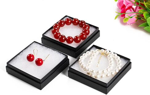 Magicool Hanger Magicool 20 Pack 3.5x3.5x1 Inch Cardboard Jewelry box Necklaces,Bracelets,Earrings,Small Gift Packaging,Jewelry Gift Boxes Lids Filled Cotton(White), 3.5x3.5x1 Inch (Pack of 20) in Saudi Arabia