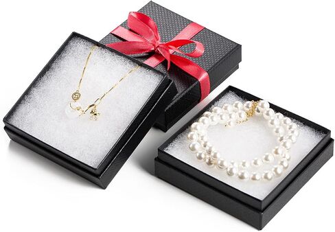 Magicool Hanger Magicool 20 Pack 3.5x3.5x1 Inch Cardboard Jewelry box Necklaces,Bracelets,Earrings,Small Gift Packaging,Jewelry Gift Boxes Lids Filled Cotton(White), 3.5x3.5x1 Inch (Pack of 20) in Saudi Arabia