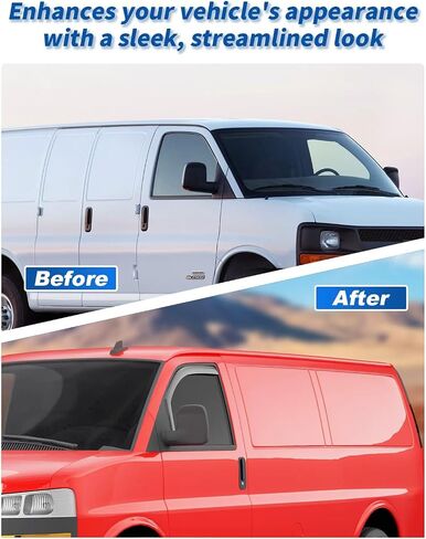in-Channel Window Rain Guards Fit for Chevrolet(Chevy) Silverado & GMC Sierra Crew Cab 2014-2018 Truck Extra Durable Window Deflectors Window Vent Visors Vent Shades Exterior Car Accessories in Saudi Arabia