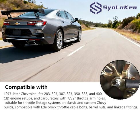 (2 Pack) Throttle Cable Adjustment Stud Kit #8009 Compatible with 1977 & Newer Chevrolet Models (Hardware Included: Nut, Washers, Cotter Pin) in Kuwait