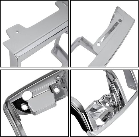 زوج من باب إطار المصباح الأمامي متوافق مع 1989-1994 Ford Bronco II/Explorer/Ranger GT/S Plus/S Plus لاستبدال FO2513111 FO2512156 Chrome + مطلي باللون الفضي الأيسر والأيمن in Kuwait