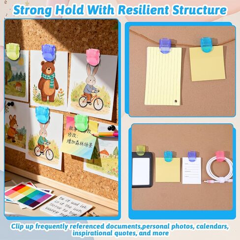70 Pcs Cubicle Clips, Fabric Panel Cubicle Accessories Assorted Colors Fabric Partition Panel Wall Clip Office Photos Wall for Notes Memos Messages Photos in Saudi Arabia