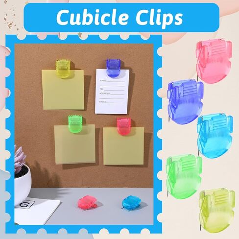 70 Pcs Cubicle Clips, Fabric Panel Cubicle Accessories Assorted Colors Fabric Partition Panel Wall Clip Office Photos Wall for Notes Memos Messages Photos in Saudi Arabia