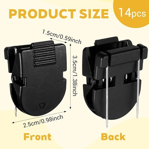 14 Pcs Cubicle Clips for Fabric Walls Plastic Stainless Steel Cubicle Wall Hooks Accessories for Work Cork Board Wall Decor Picture Note Hanging Workspace Organization in Kuwait