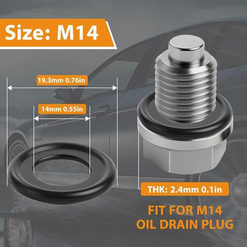 50 قطعة من حشية سدادة التصريف المطاطية، تناسب M14 استبدال 097-146، F75Z-6734-AA (19.3 × 14 مم) in Kuwait