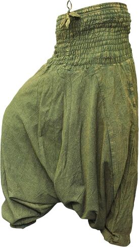 Shopoholic Fashion Unisex Stonewashed Plain Hippy Harem Trouser in Kuwait