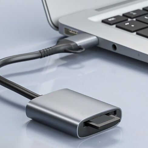 قارئ بطاقات USB 3.2 عالي السرعة مع موصلات USB C مزدوجة وUSB A، تصميم محمول من الألومنيوم in Kuwait