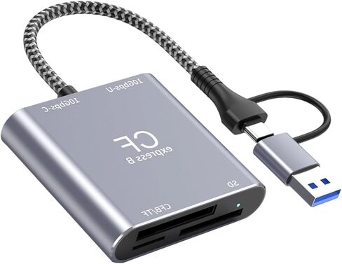 قارئ بطاقة CFE من الألومنيوم بسرعة 10 جيجابت في الثانية USB 3.2 Gen 2 سريع السرعة من النوع B موصل بطاقة للهواتف اللوحية in Kuwait