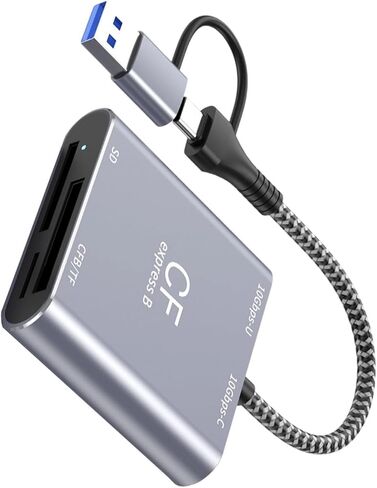 قارئ بطاقة CFE من الألومنيوم بسرعة 10 جيجابت في الثانية USB 3.2 Gen 2 سريع السرعة من النوع B موصل بطاقة للهواتف اللوحية in Kuwait