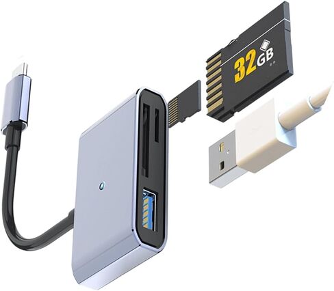 محولات USB من النوع C إلى قارئ البطاقات، نقل سريع للبيانات، تصميم نسيج PVC محمول للهواتف والأجهزة اللوحية وأجهزة الكمبيوتر المحمولة in Saudi Arabia