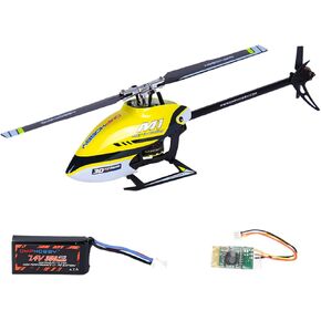 طائرة هليكوبتر OMPHOBBY M1 V1 RC للبالغين - طائرات هليكوبتر للتحكم عن بعد ثلاثية الأبعاد عالية الأداء تم إعادة إطلاقها، طائرة بدون طيار صغيرة متوافقة مع SFHSS/DSM/S-Bus مع محركات مزدوجة بدون فرش BNF بدون وحدة تحكم برتقالية in Kuwait