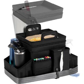 LUVHOMEE Car Organizers and Storage for Backseat & Front Seat - Collapsible Car Caddy w/Headrest Strap, Leakproof Cooler, Lid & Cup Holders | Fits Passenger Seat, Easy-Access Travel Snacks & Drinks in Saudi Arabia