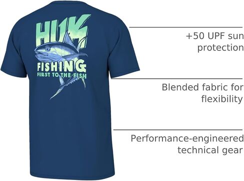 HUK Men's Fishing Graphic Tee, Performance Short Sleeve, Quick-Dry in Saudi Arabia