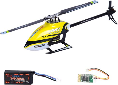 طائرة هليكوبتر OMPHOBBY M1 V1 RC للبالغين - طائرات هليكوبتر للتحكم عن بعد ثلاثية الأبعاد عالية الأداء تم إعادة إطلاقها، طائرة بدون طيار صغيرة متوافقة مع SFHSS/DSM/S-Bus مع محركات مزدوجة بدون فرش BNF بدون وحدة تحكم برتقالية in Kuwait