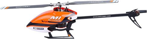 طائرة هليكوبتر OMPHOBBY M1 V1 RC للبالغين - طائرات هليكوبتر للتحكم عن بعد ثلاثية الأبعاد عالية الأداء تم إعادة إطلاقها، طائرة بدون طيار صغيرة متوافقة مع SFHSS/DSM/S-Bus مع محركات مزدوجة بدون فرش BNF بدون وحدة تحكم برتقالية in Kuwait