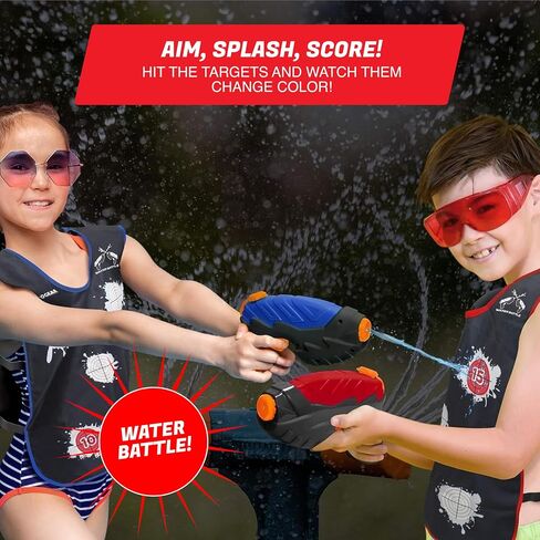 ArmoGear Water Guns & Water Activated Vests | Summer Outdoor or Backyard Water Toy for Teen Kids | Great Outdoor Play Fun Toy for Kids Boys & Girls | Water Activated Vest Set Ages 8 Year + in Saudi Arabia