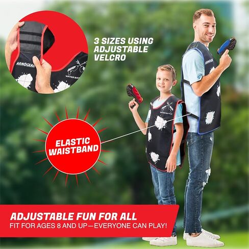 ArmoGear Water Guns & Water Activated Vests | Summer Outdoor or Backyard Water Toy for Teen Kids | Great Outdoor Play Fun Toy for Kids Boys & Girls | Water Activated Vest Set Ages 8 Year + in Saudi Arabia