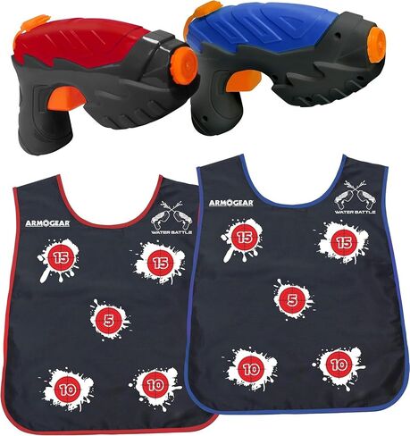ArmoGear Water Guns & Water Activated Vests | Summer Outdoor or Backyard Water Toy for Teen Kids | Great Outdoor Play Fun Toy for Kids Boys & Girls | Water Activated Vest Set Ages 8 Year + in Saudi Arabia