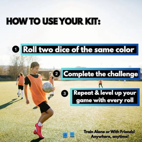 Soccer Skill Improvement Kick Up Training Dice Set (6pcs) -Sports Soccer Gift for Boys & Girls Juggling, Footwork, & Passing- Entrenamiento Completo para Jóvenes Futbolistas in Saudi Arabia
