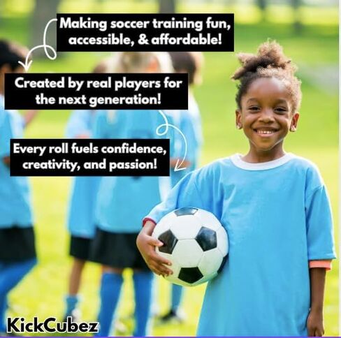 Soccer Skill Improvement Kick Up Training Dice Set (6pcs) -Sports Soccer Gift for Boys & Girls Juggling, Footwork, & Passing- Entrenamiento Completo para Jóvenes Futbolistas in Saudi Arabia