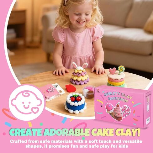 Christmas Gifts Air Dry Clay Kit for Kids | 12 Pack with 4 Colors & 12 Sculpting Guides | Non-Toxic, Easy to Use Creative Gift for Ages 3+ | Christmas Gifts for Kids, Holiday Gifts & Party Favors in Saudi Arabia