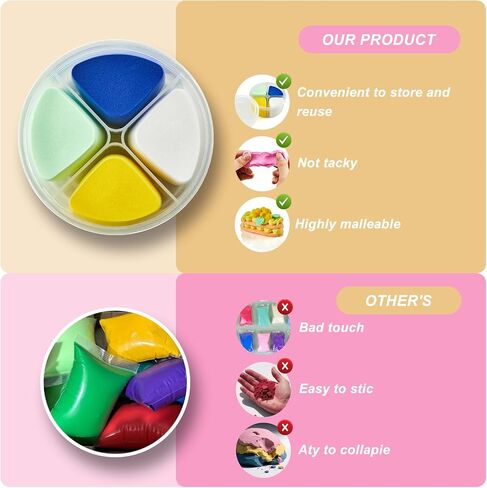 Christmas Gifts Air Dry Clay Kit for Kids | 12 Pack with 4 Colors & 12 Sculpting Guides | Non-Toxic, Easy to Use Creative Gift for Ages 3+ | Christmas Gifts for Kids, Holiday Gifts & Party Favors in Saudi Arabia