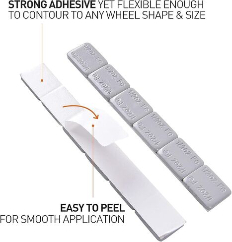 A A IN 1/4oz, 0.25oz, Grey, 2304pcs Adhesive Stick on Wheel Weights, Low Profile, EasyPeel Type, 144oz/Box, Valued Pack, Automobiles, Trucks, SUVs, Motorcycles Tire Balance Weights, US Quality in Saudi Arabia