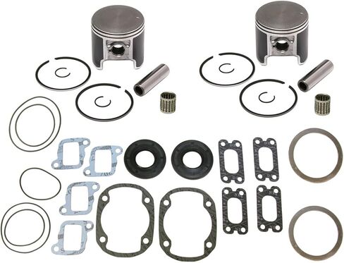 SPI, K-09-74171119609-505, 2 Standard Bore Pistons, Bearings & Full Gasket Kit for Ski-Doo 500 F/C 72mm in Saudi Arabia